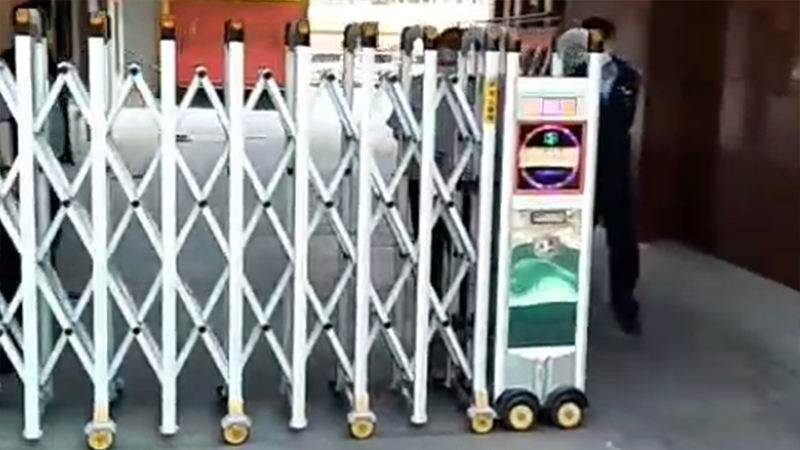 兰州伸缩门厂家给七里河公安分局已安装完毕伸缩门现场展示